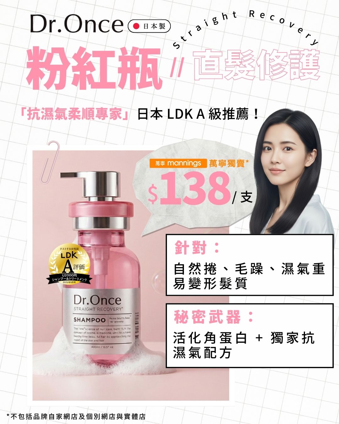 Dr.Once 醫美級防脫髮直髮修護洗頭水