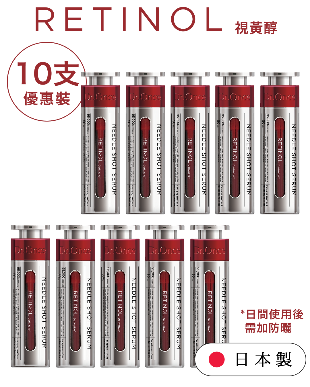 Retinol 視黃醇塗抹式水光微針精華 (買滿3支免運費)