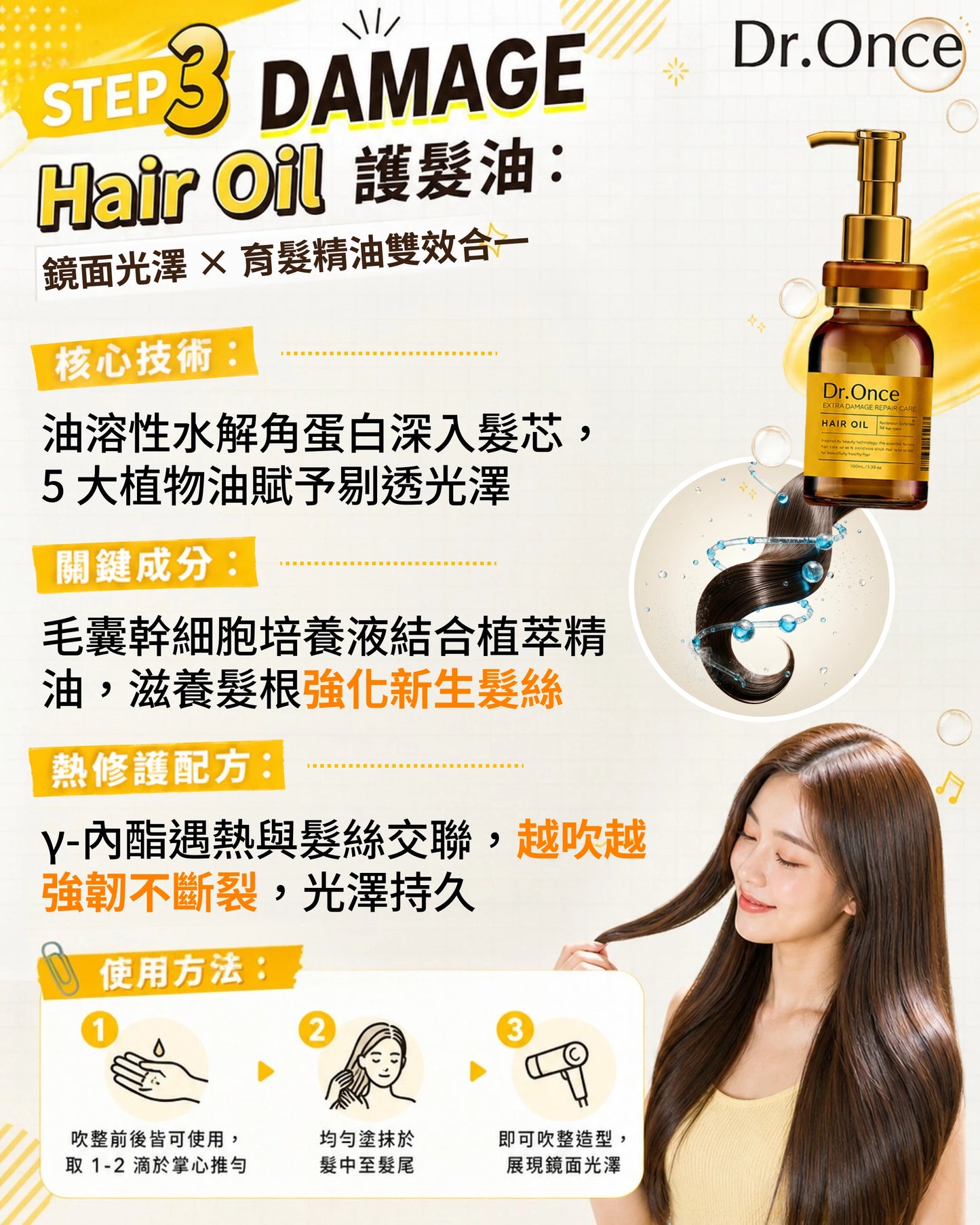 Dr.Once 醫美級防脫髮損傷修護三件套裝