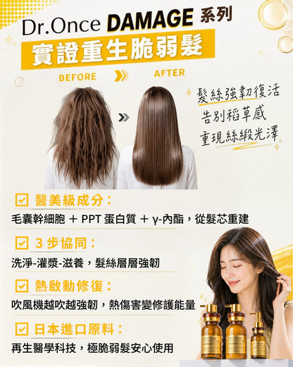 Dr.Once 醫美級防脫髮損傷修護三件套裝