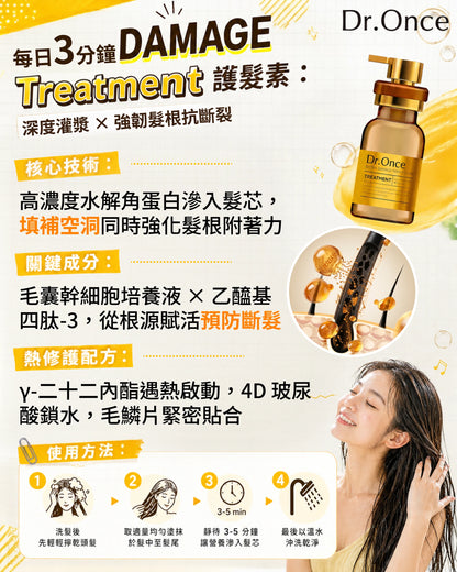 Dr.Once 醫美級防脫髮損傷修護護髮素