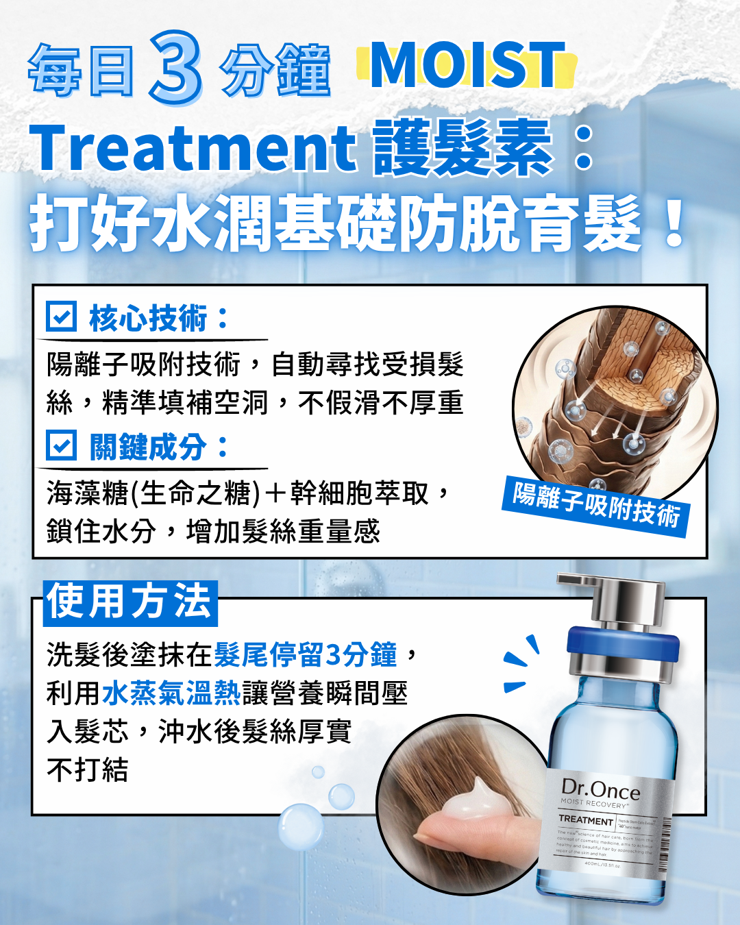 Dr.Once 醫美級防脫髮修護保濕護髮素